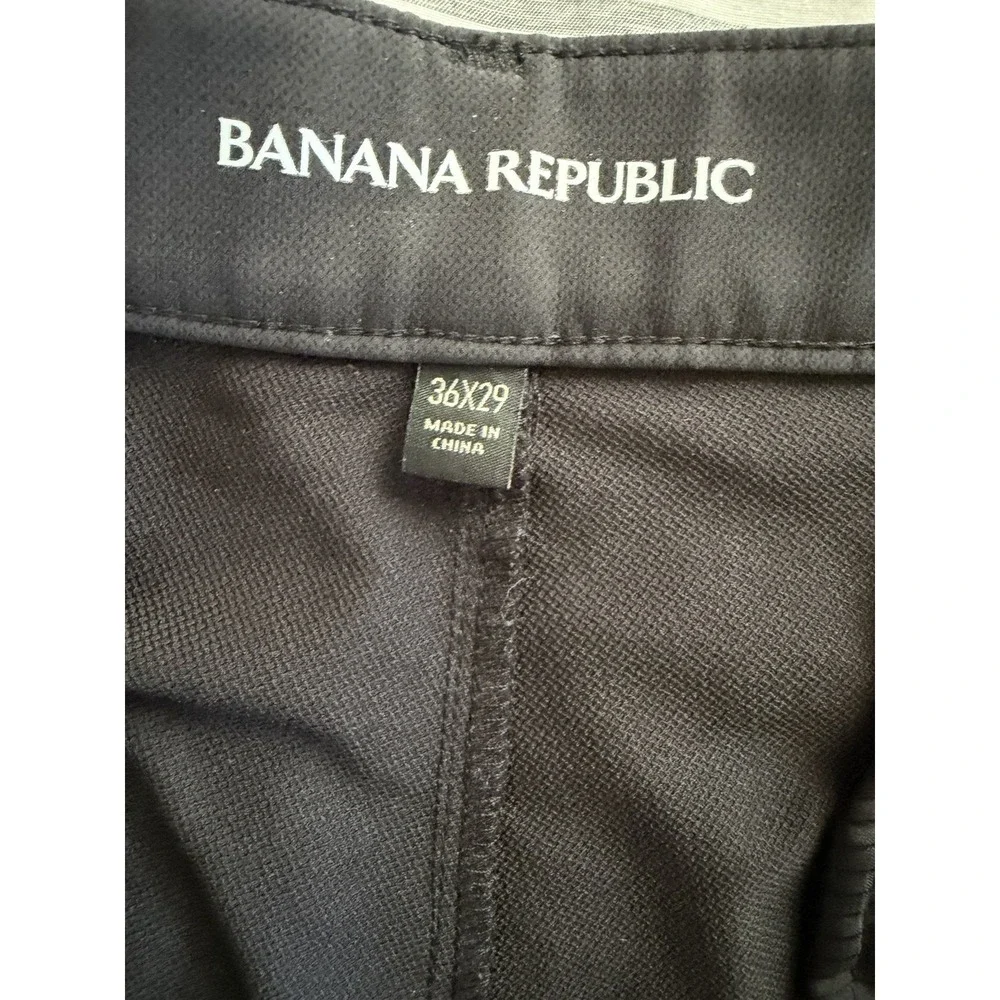 Banana Republic Men's 36x29 Black Performance Stretch Dress Pants Slim Fit